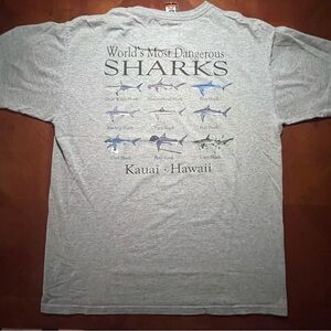 90s funny world most dangerous sharks T-shirt